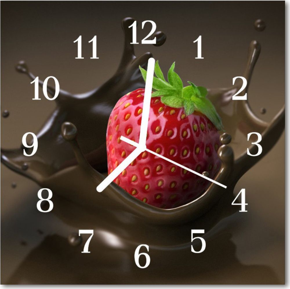 Tulup Zegar szklany kwadratowy Czekolada 30x30 cm -71443482