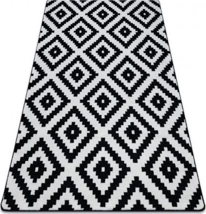 Dywany Łuszczów Dywan SKETCH - F998 biało/czarny - Kwadraty Ruta, 240x330 cm