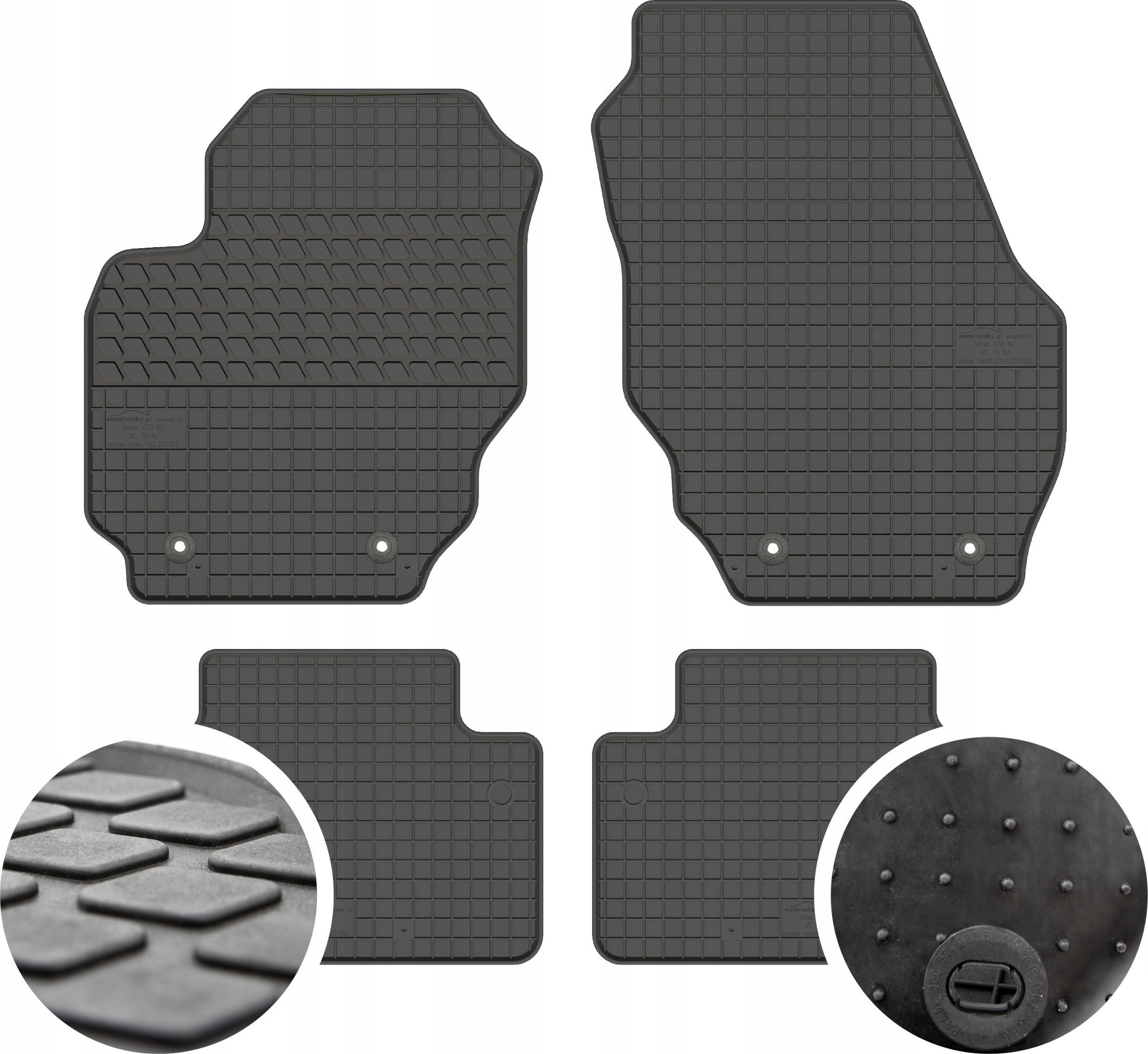 GeyerHosaja Dywaniki gumowe do Volvo XC70 II (2007-2016)