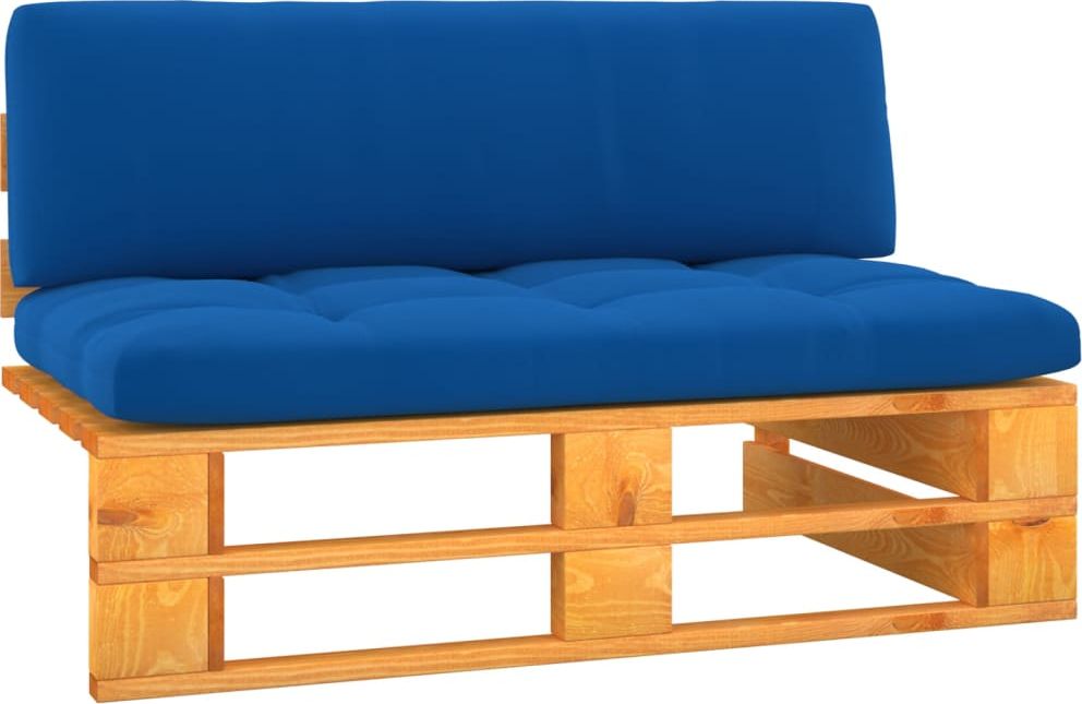 vidaXL Ogrodowa sofa środkowa z palet, miodowy brąz, drewno sosnowe