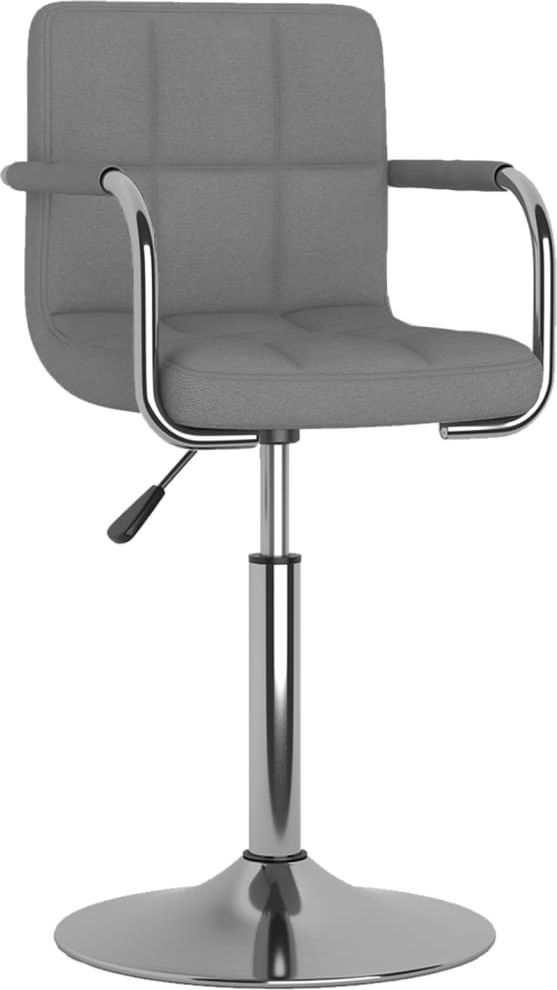 vidaXL Krzesło stołowe, jasnoszare, obite tkaniną