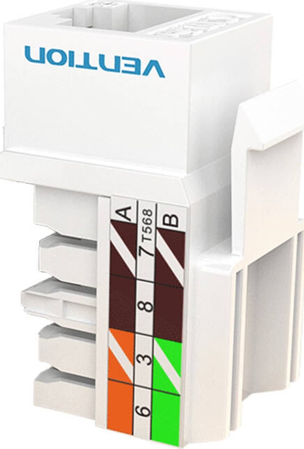 Vention Gniazdo keystone kat.5E UTP 180 stopni Vention IPBW0 białe