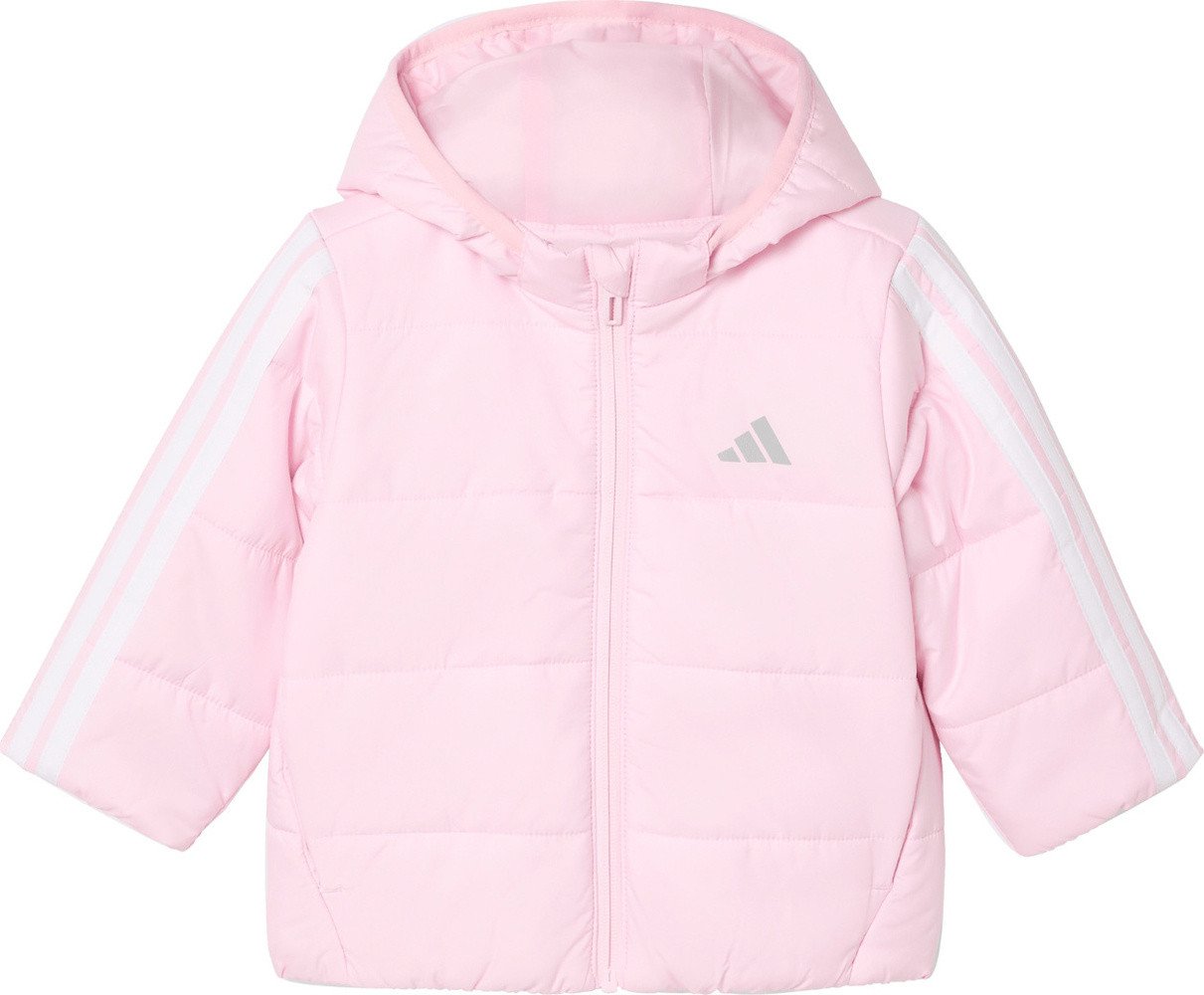 Kurtka dla dzieci adidas Essentials 3-Stripes różowa JW2442 104cm