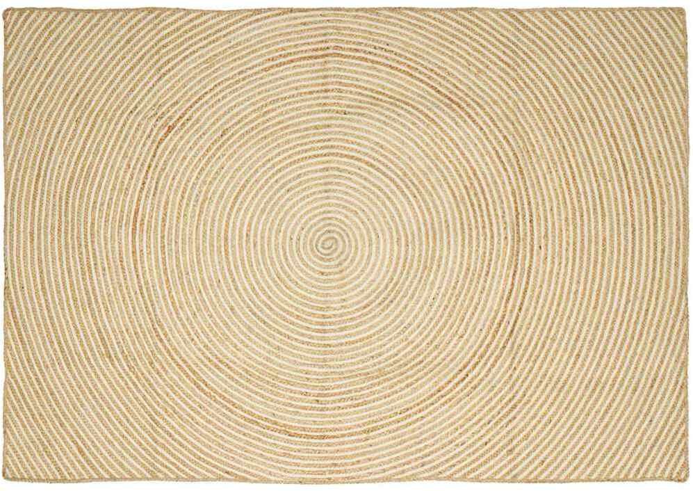 vidaXL Dywan Naturalny i biały 160 x 230 cm Juta