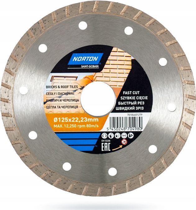 Norton Clipper tarcza diamentowa 125x22,2mm ciągła turbo do cegieł (70184601279)