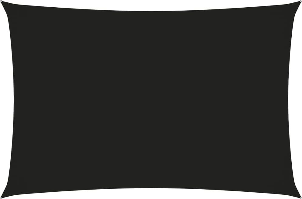 vidaXL Prostokątny żagiel ogrodowy z tkaniny Oxford, 4x6 m, czarny