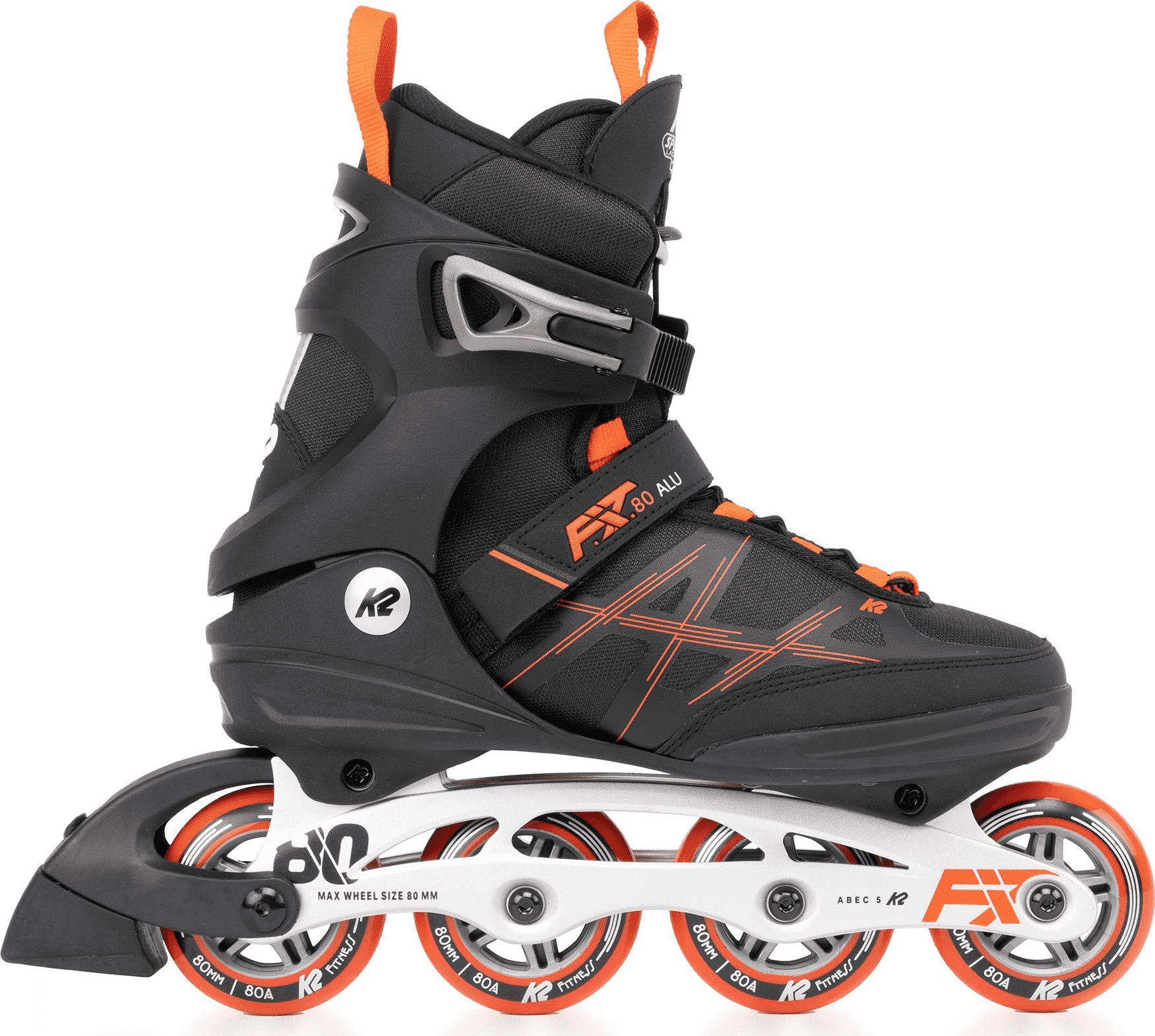 Rolki K2 F.I.T. 80 Alu (2022) rekreacyjne czarne r. 47