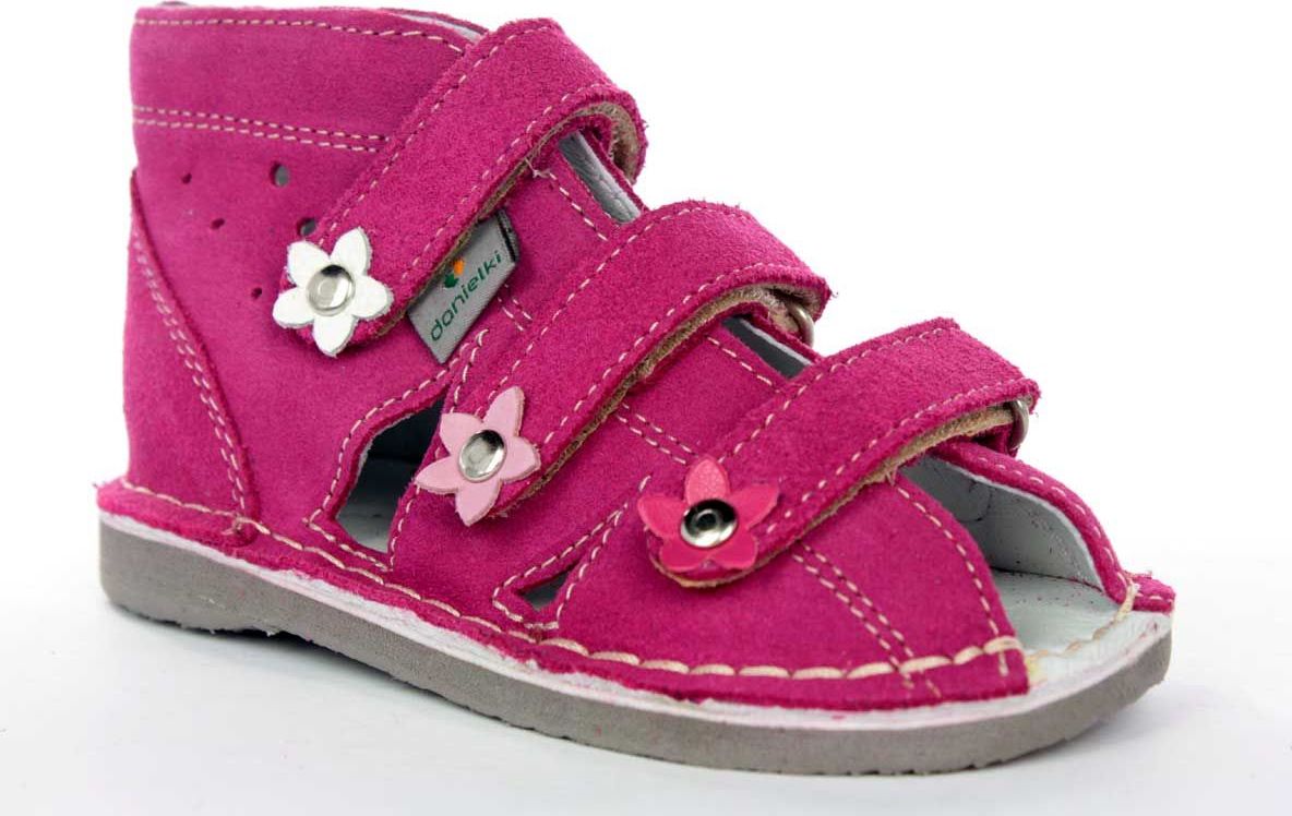 Danielki Obuwie dzięwczęce Danielki S124 profilaktyczne różowy fuksja 25