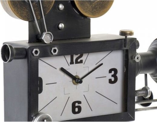 DKD Home Decor Stoln hodiny DKD Home Decor Czarny Szkło Żelazo Drewno MDF (33 x 16 x 45 cm)