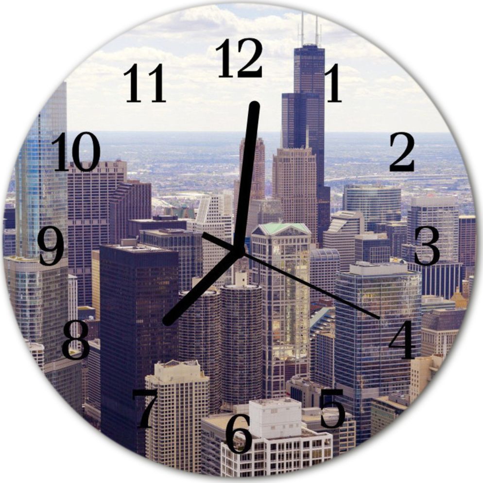 Tulup Zegar ścienny okrągły Miasto budynkipl-zso-30-nn-45828035