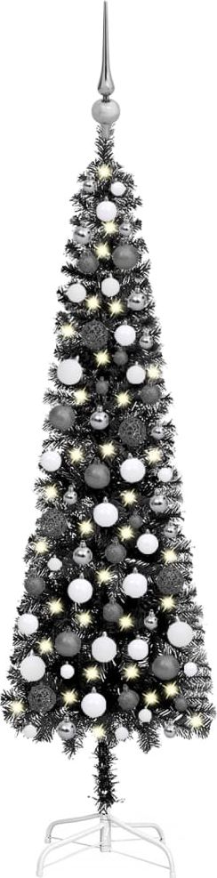 vidaXL Choinka sztuczna na stojaku Czarna