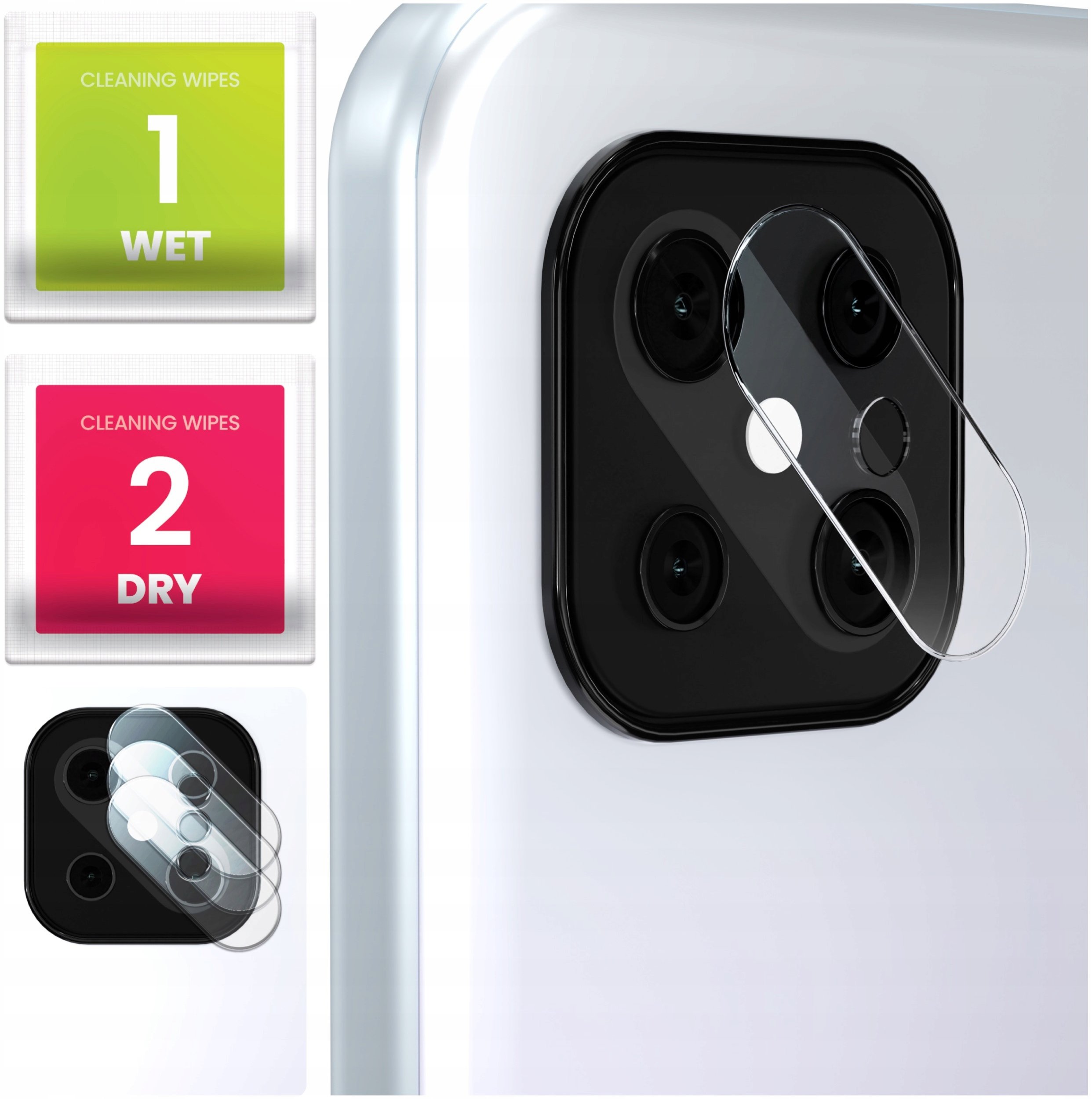 3-PAK Szkło Na Aparat Do Oppo Reno 4 Z 5G (Hartowane, Na Obiektyw, 9H)