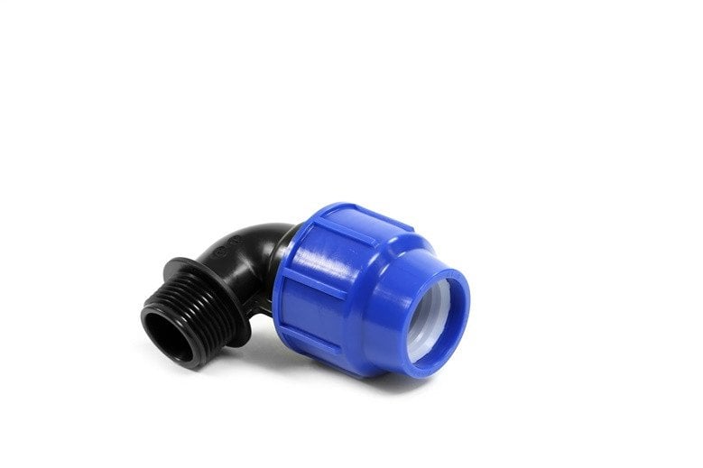 MALE ELBOW Ø40X1 PERLA BLUE