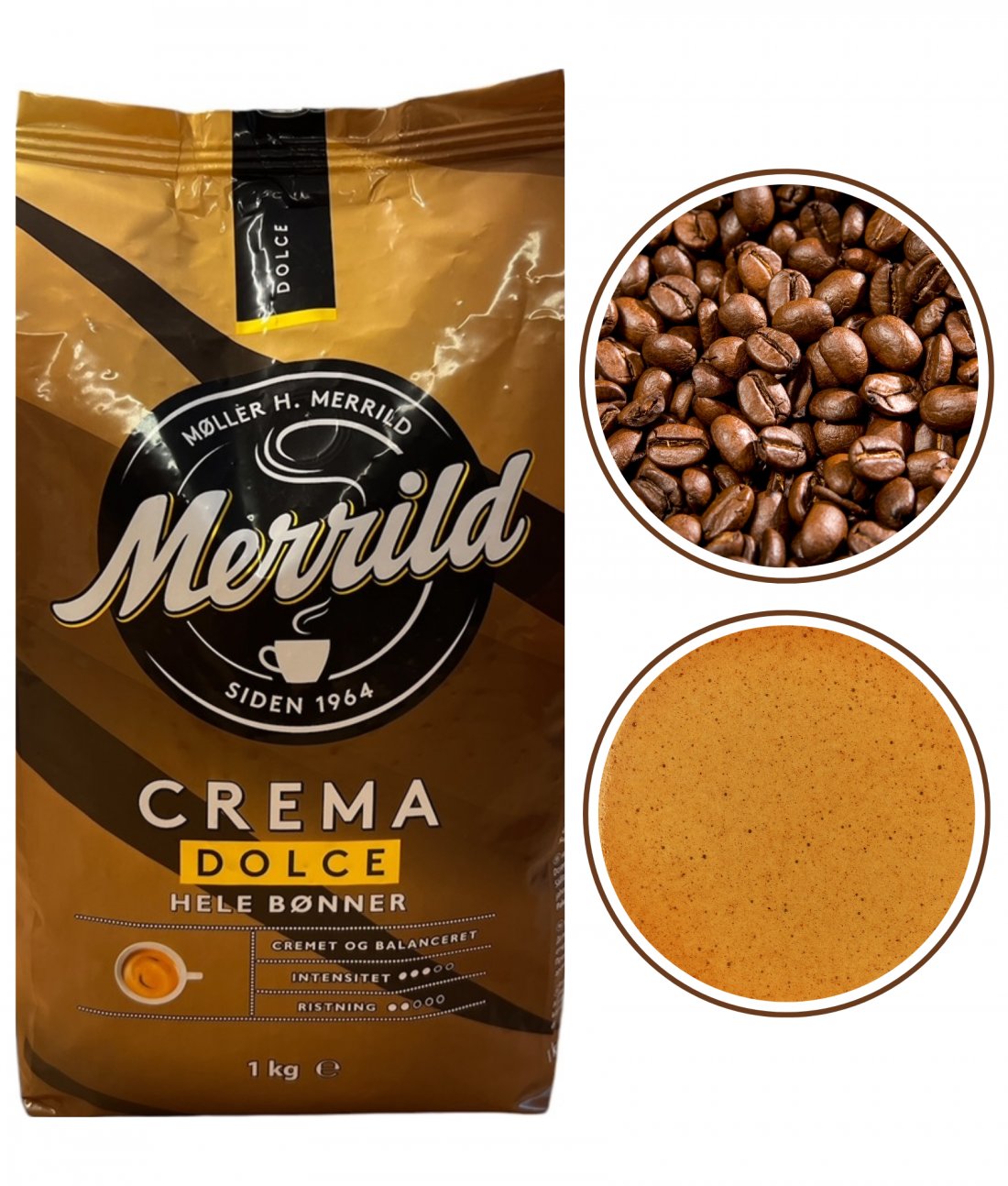 Merrild Crema Dolce kawa ziarnista 1kg