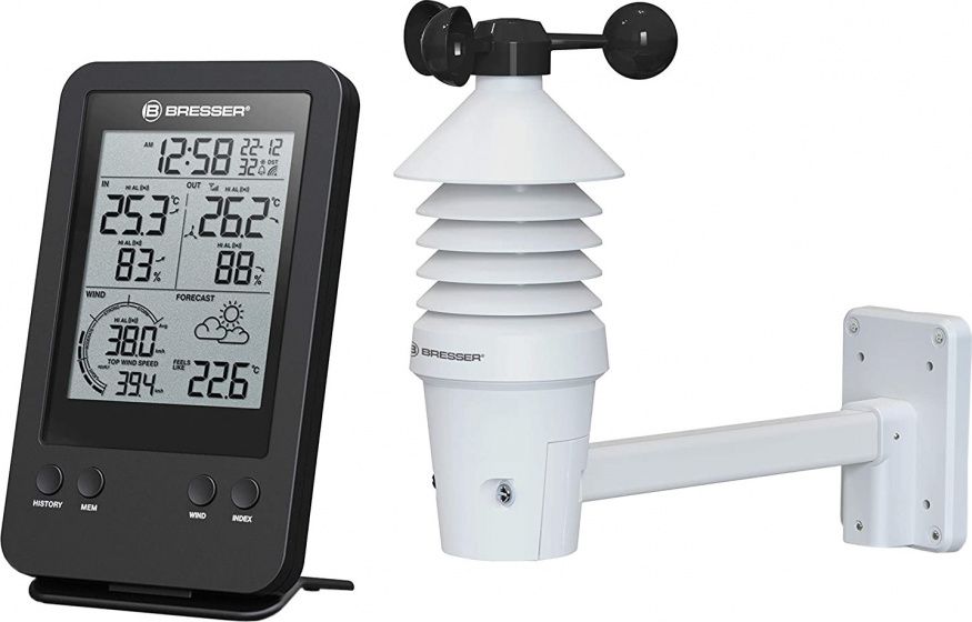 Stacja pogodowa Bresser stacja meteorologiczna Pro 3-in-115,5 cm czarna 2-częściowa