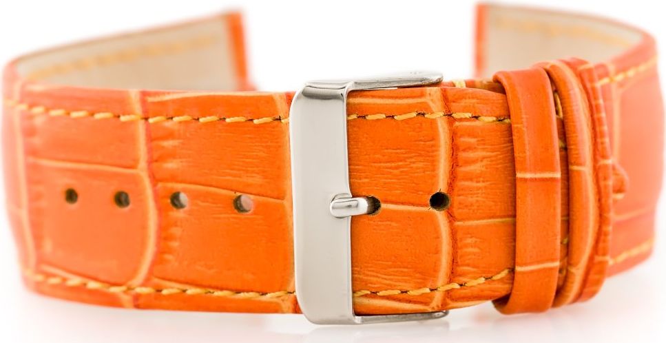 Pacific Pasek skórzany do zegarka W64 - pomarańczowy 26mm uniwersalny