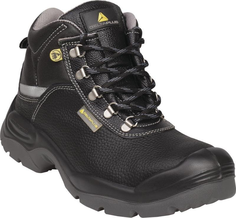Delta Plus Trzewiki ze skórzanego kruponu barwionego kolor czarny rozmiar 41 SAUL2ES3NO41