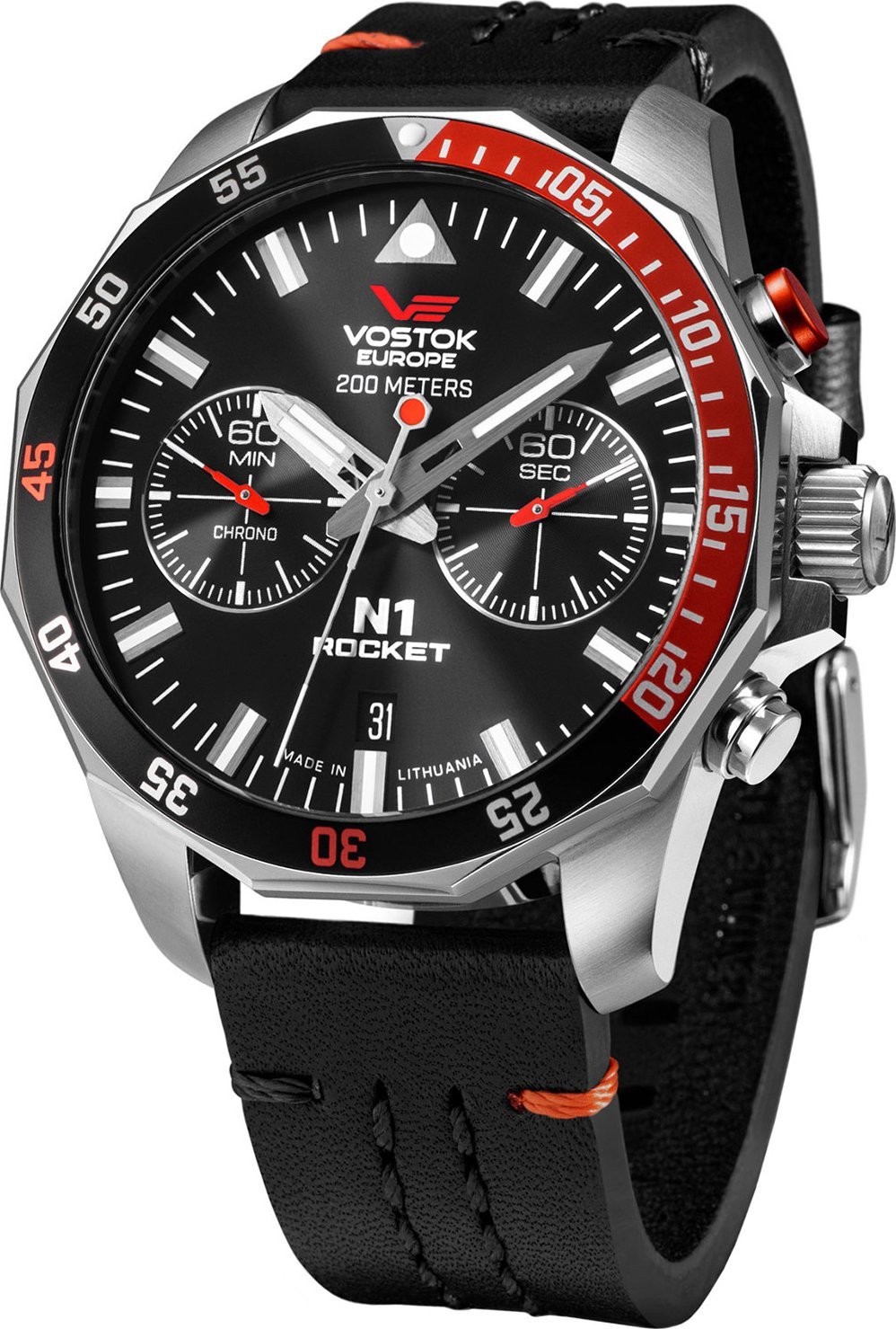 Zegarek Vostok Europe Zegarek męski Vostok Europe 6S21-225A707 czarny