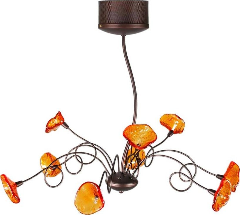 Lampa sufitowa Candellux Lampa sufitowa pomarańczowa 9xG4 Malta 39-00630