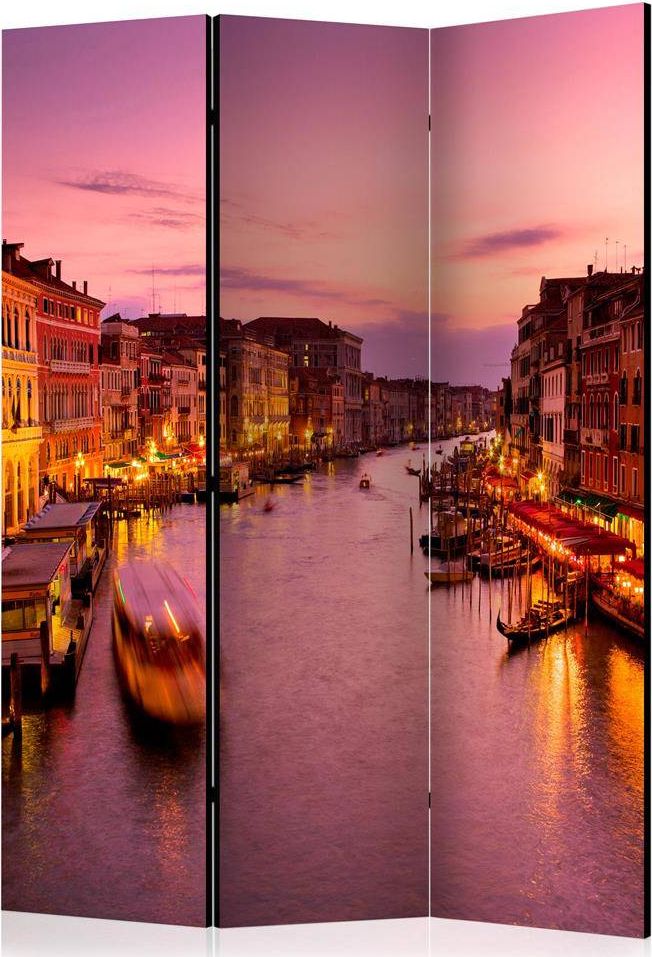 Artgeist Parawan 3-częściowy - Miasto zakochanych - Wenecja nocą [Room Dividers] uniwersalny