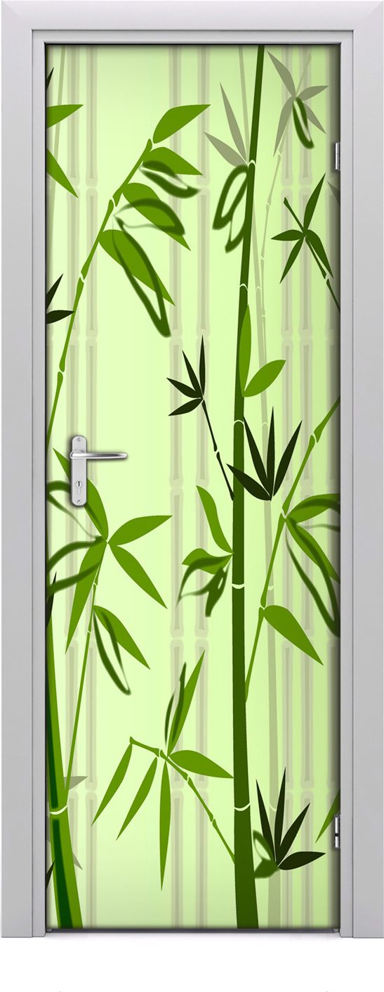 Tulup Fototapeta samoprzylepna na drzwi 75 x 205 cm bambus
