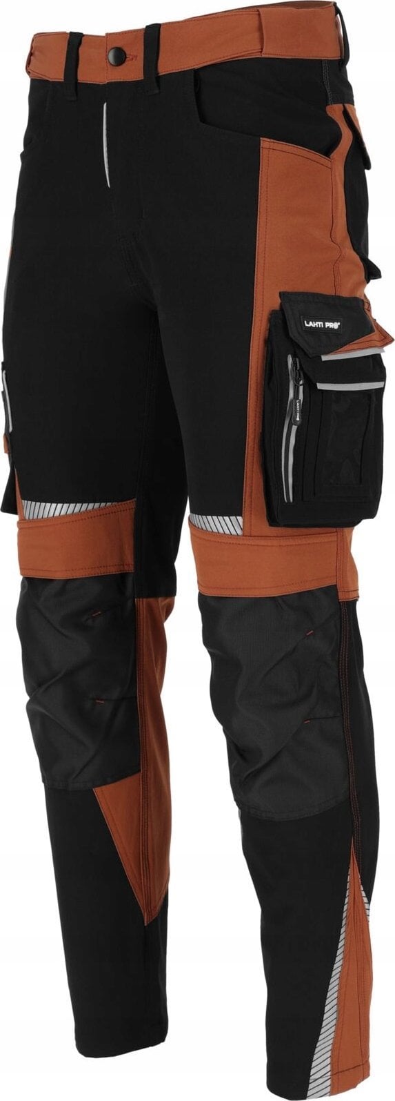 Spodnie stretch brązowo-czarne, "3xl", ce, lahti