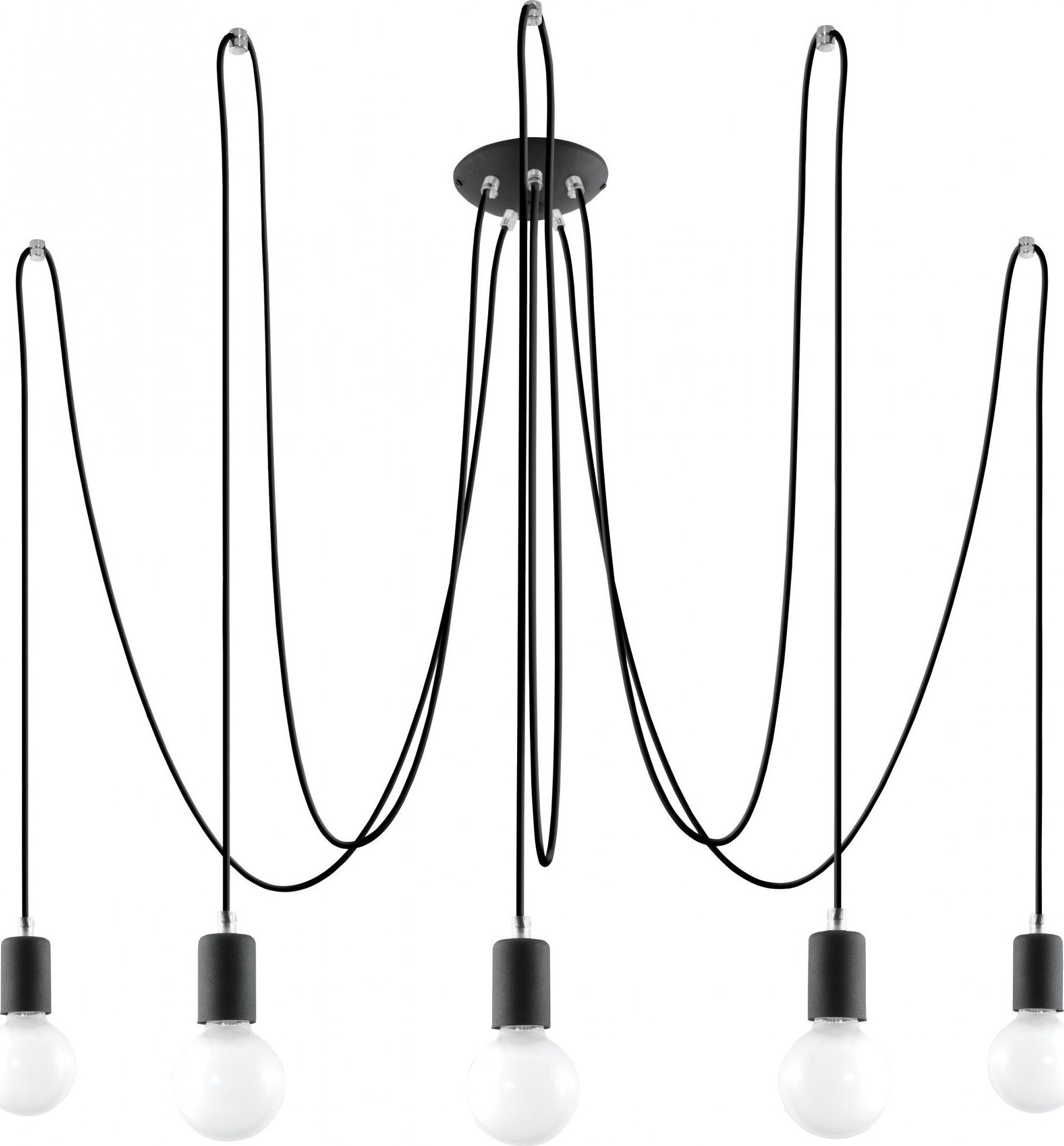 Lampa wisząca Lumes Loftowy żyrandol 5 kloszy E828-Edisos