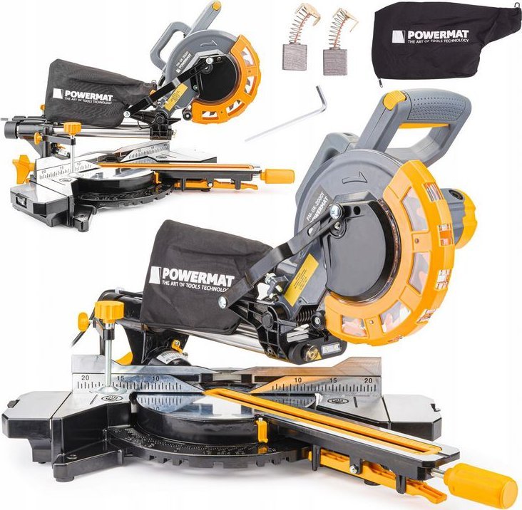 Ukośnica Powermat PIŁA UKOŚNA UKOŚNICA DO DREWNA 2000W PILARKA LASER