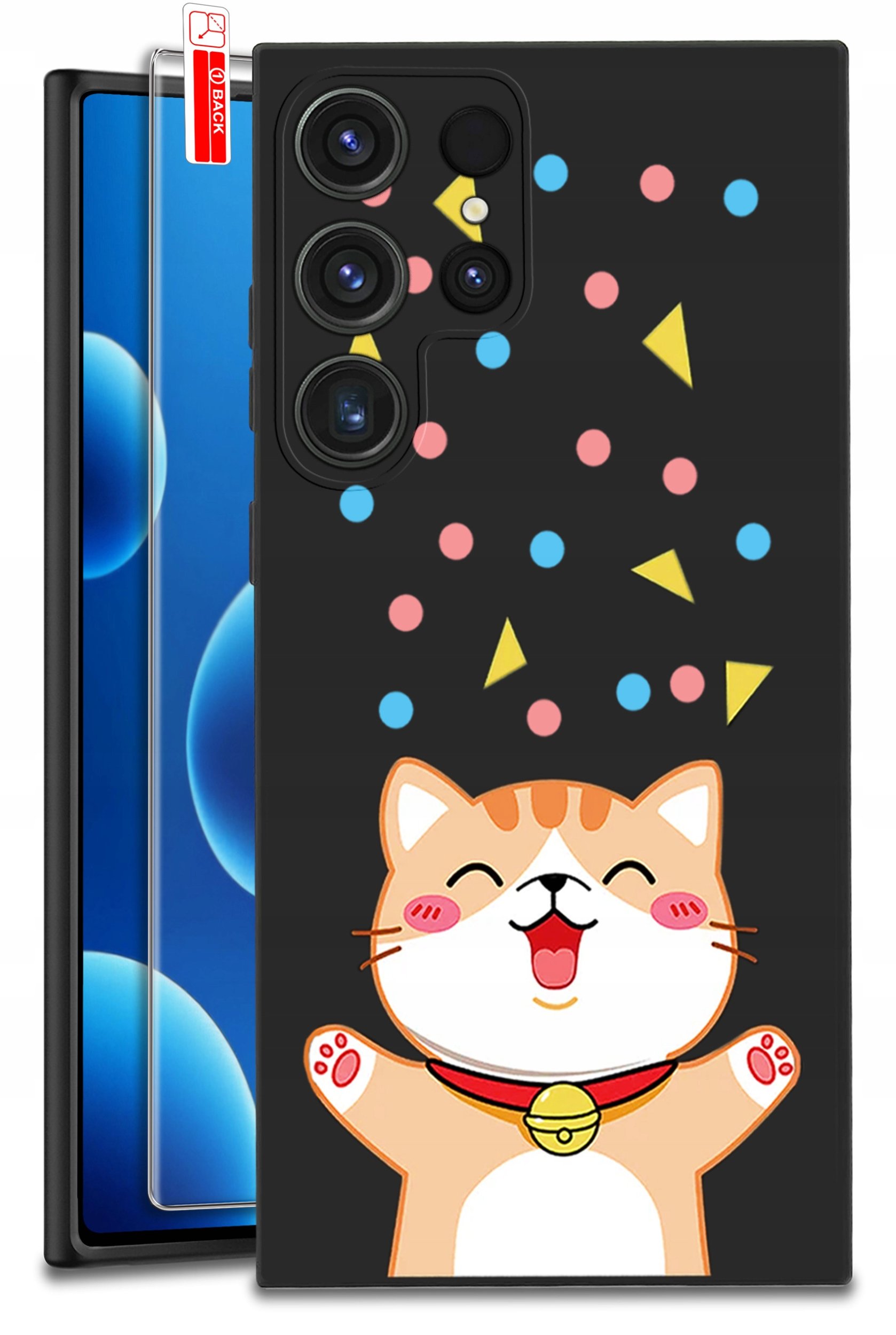 ETUI do Samsung Galaxy S25 Ultra WZORY | SILIKONOWE MATT CASE + SZKŁO 9H