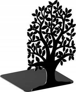 Gamet Podpórka do książek na regał stalowa drzewo 18 cm czarny
