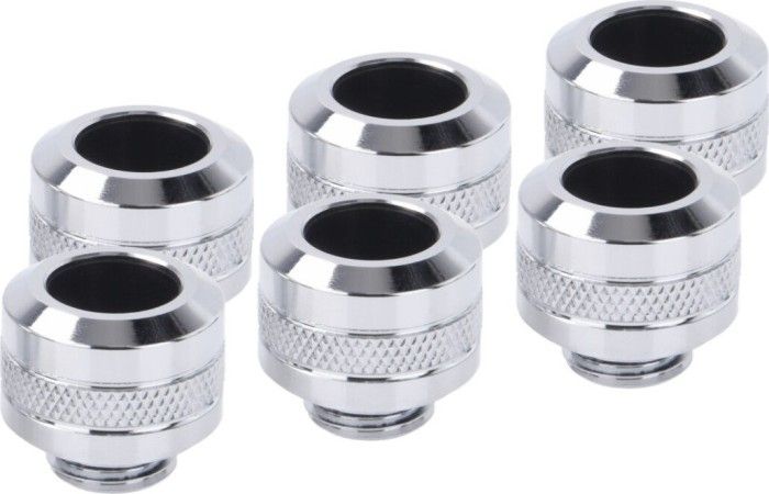 Alphacool Alphacool Eiszapfen PRO 13mm HardTube Fitting G1 / 4 - Chrome Sixpack, connection