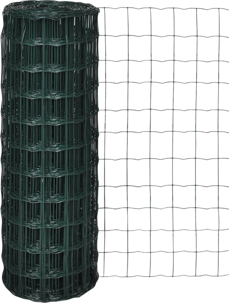vidaXL Euro ogrodzenie, stalowe, 10 x 1,0 m, zielone