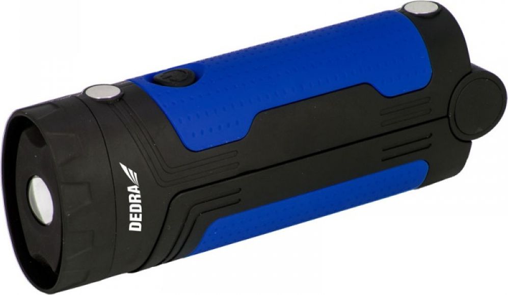 Latarka Dedra 2W COB LED+0,5W LED składana z bateriami (L1009)