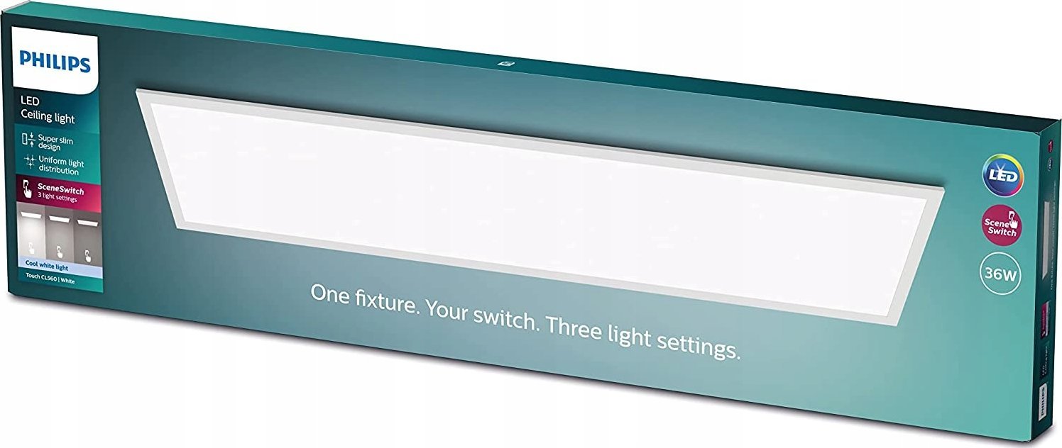 Lampa sufitowa Signify Philips Touch Prostokątna lampa sufitowa 36W 4000K biały