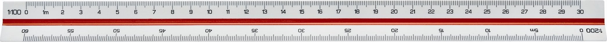 Linex Linex 100413044, Scale ruler, White, Matte, cm, 30 cm, 1 pc(s)