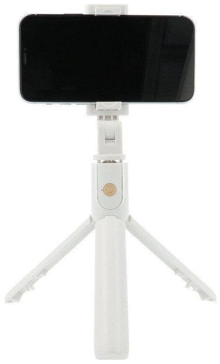 RoGer 2in1 Selfie Stick + Tripod Telescopic Stand with Bluetooth Remote Control White