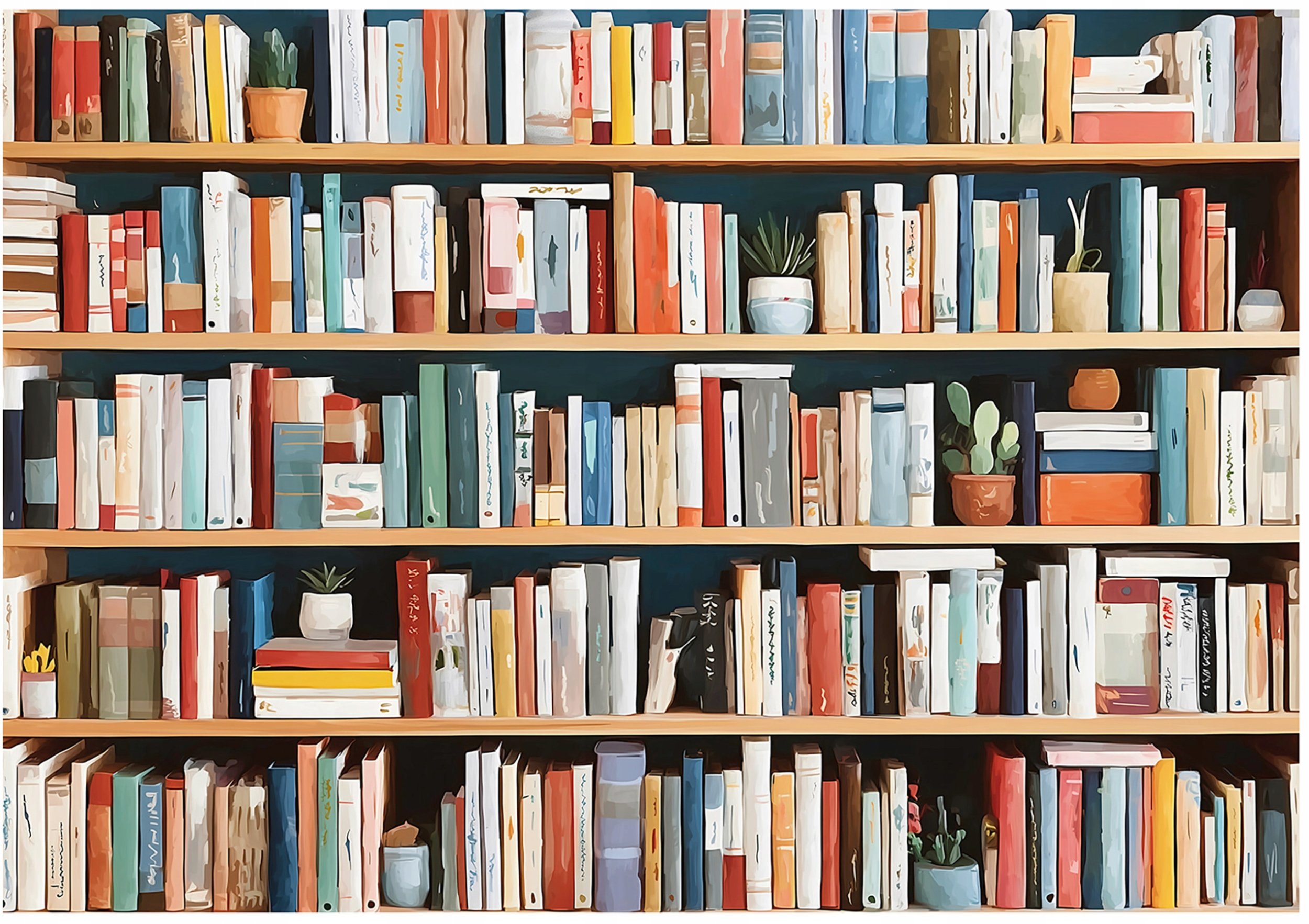 Fototapeta Na Flizelinie Biblioteka Książki Do Sypialni Salonu 300x210