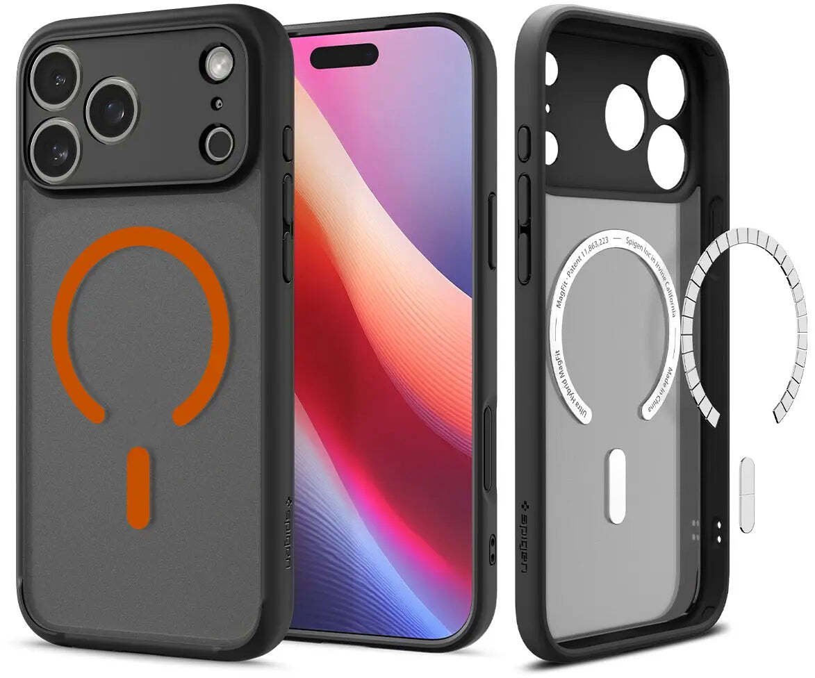 Spigen ULTRA HYBRID MAG MAGSAFE IPHONE 17 PRO MAX FROST BLACK/ORANGE