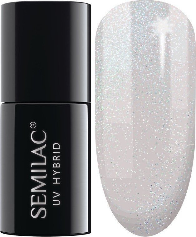 Semilac SEMILAC Lakier hybrydowy 328 Shimmer Chilled Beige - 7ml