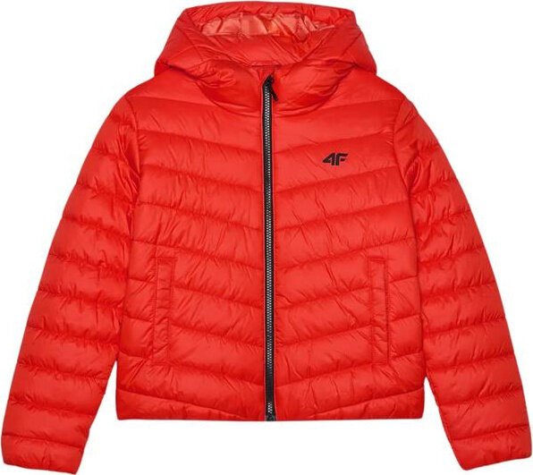 Kurtka puchowa dla chłopca 4F M460 pomarańczowa 4FJWAW24TDJAM460 70S 146cm
