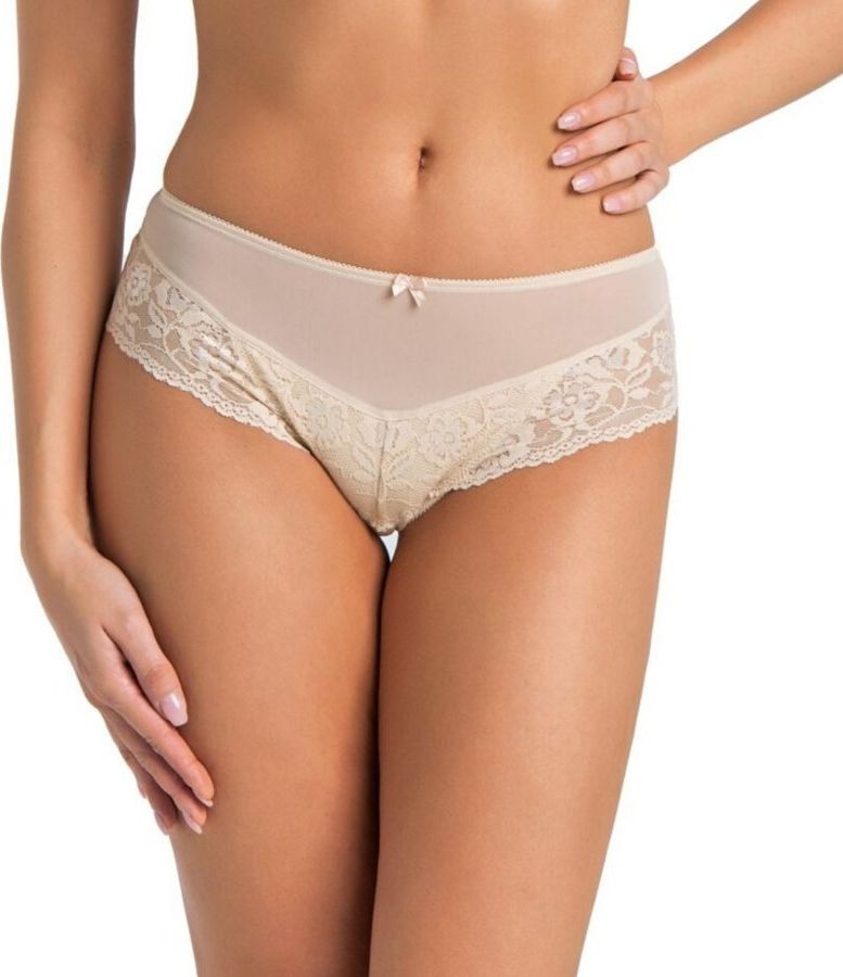 Teyli Szorty bezszwowe z siateczki Victoria beżowe S Beżowy