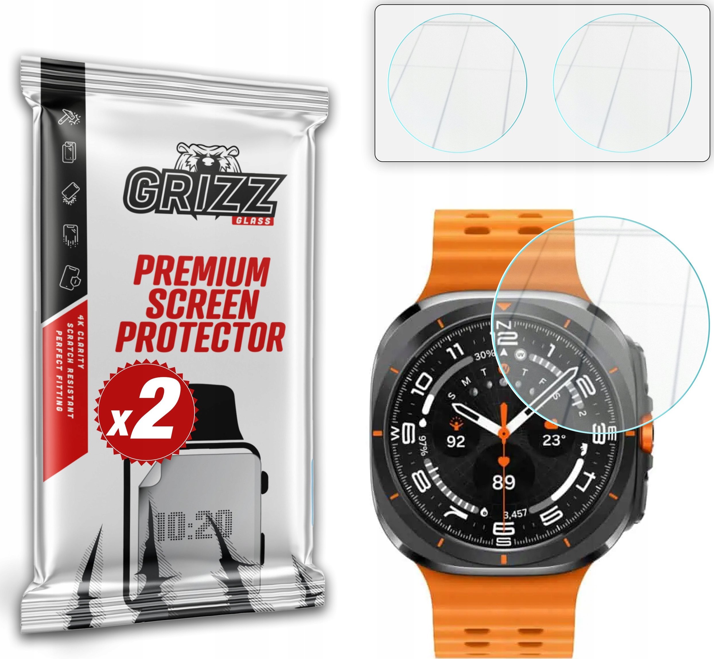 GrizzGlass Szkło hybrydowe GrizzGlass HybridGlass do Samsung Galaxy Watch Ultra
