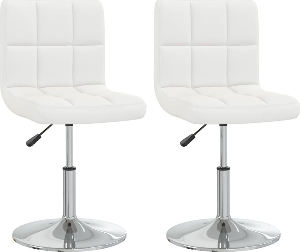 vidaXL Krzesła stołowe, 2 szt., białe, sztuczna skóra