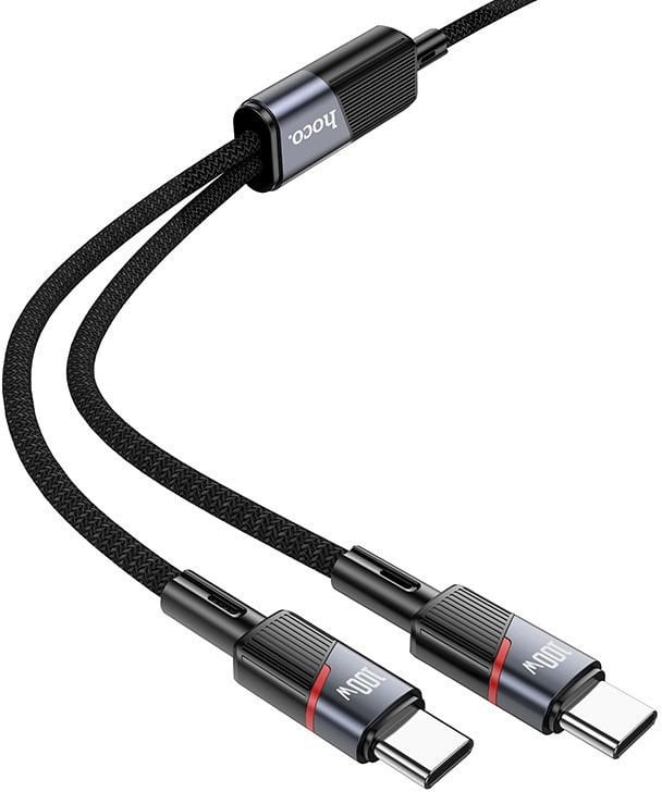 Kabel USB Hoco USB-C - USB-C 1.2 m Czarny