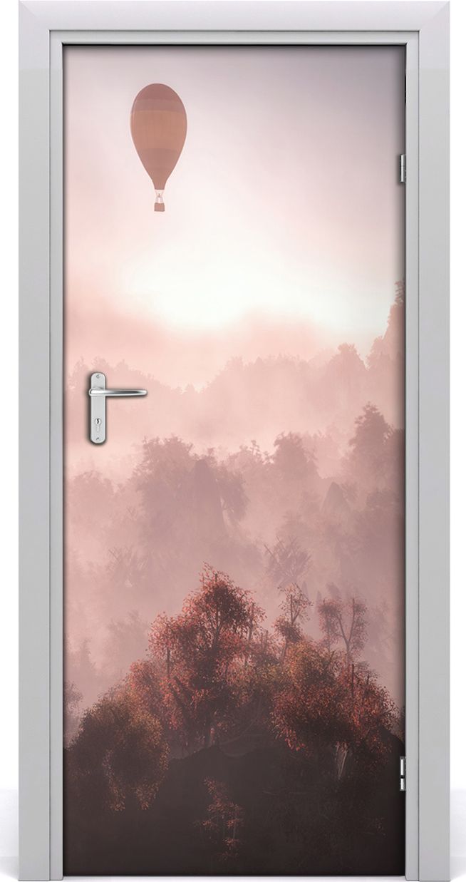 Tulup Fototapeta samoprzylepna na drzwi 85 x 205 cm Latający balon las