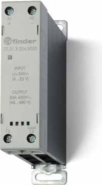 Finder Modułowy przekaźnik SSR na szynę DIN 1Z 30A 60 - 240V AC załączanie w zerze sterowanie 230V (77.31.8.230.8050)