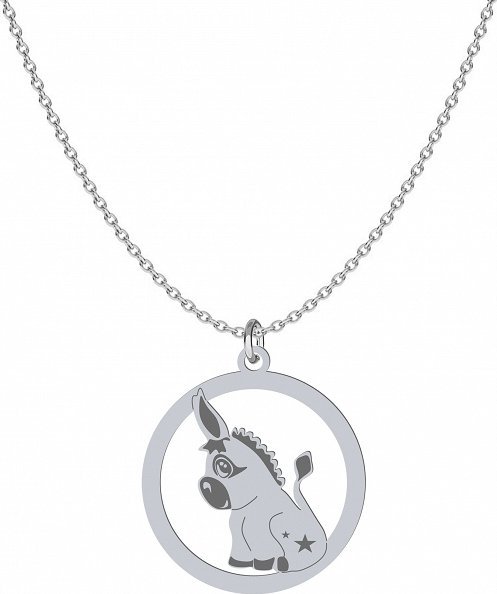 Radziszewska Jewellery Naszyjnik Srebrny Osiołek Srebro 925 Łańcuszek Grawer Prezent Dedykacja