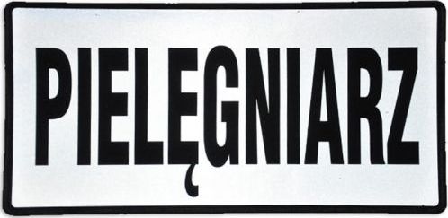 Polska Firma Emblemat PIELĘGNIARZ odblaskowy na rzepie 31 x 15 cm NOWY