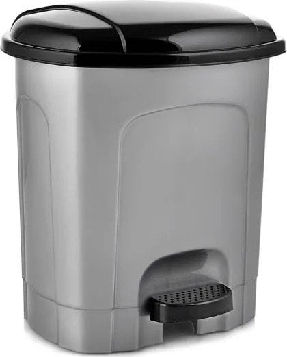 Kosz na śmieci z pedałem plastikowy szary 21 l