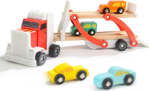 Brimarex Laweta drewniana z samochodami (120327)